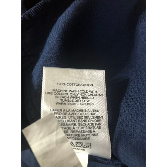 Express Solid Corduroy Button Down Casual Shirt Top Navy Blue Academia 17-171/2 - Picture 11 of 11